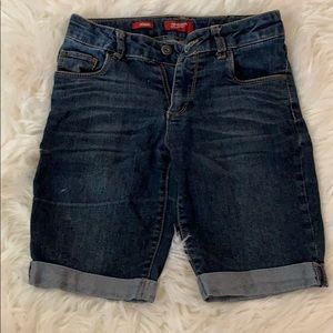 Dark wash Bermuda shorts